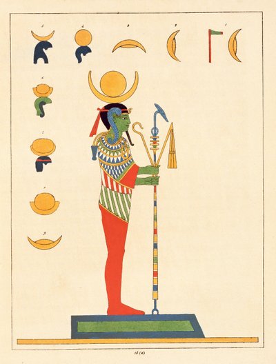 The God Khonsu, Illustration from Pantheon Egyptien: Collection des Personnages Mythologiques de l